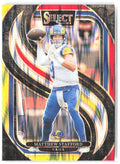 Matthew Stafford Select - Red & Yellow Prizm Shock 182 2024 Los Angeles Rams