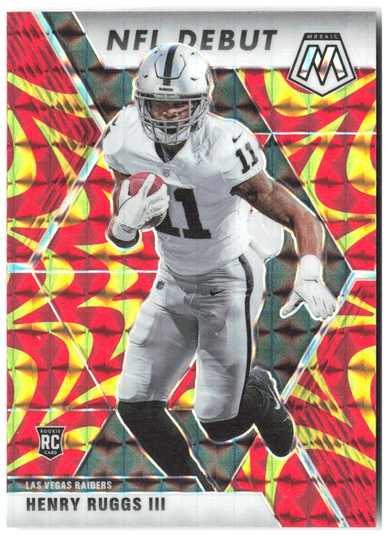 Henry Ruggs III Panini Mosaic - Prizm Reactive Gold 269 2020 Las Vegas Raiders
