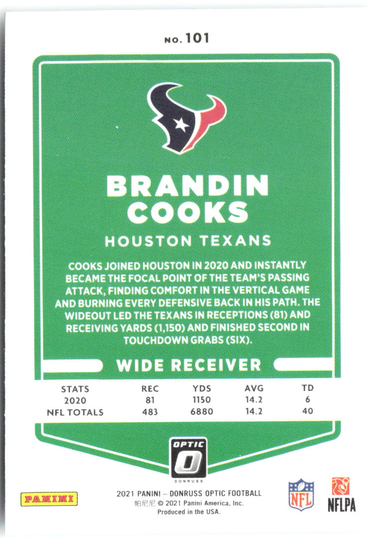 Brandin Cooks Base Donruss Optic 101 NM
