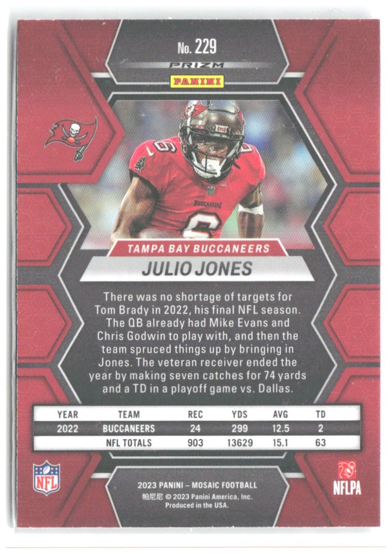 Julio Jones Panini Mosaic - Mosaic 229 2023 Tampa Bay Buccaneers