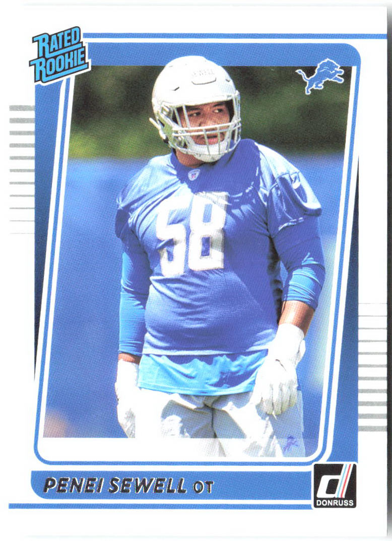 Penei Sewell Donruss 328 2021 Detroit Lions RC