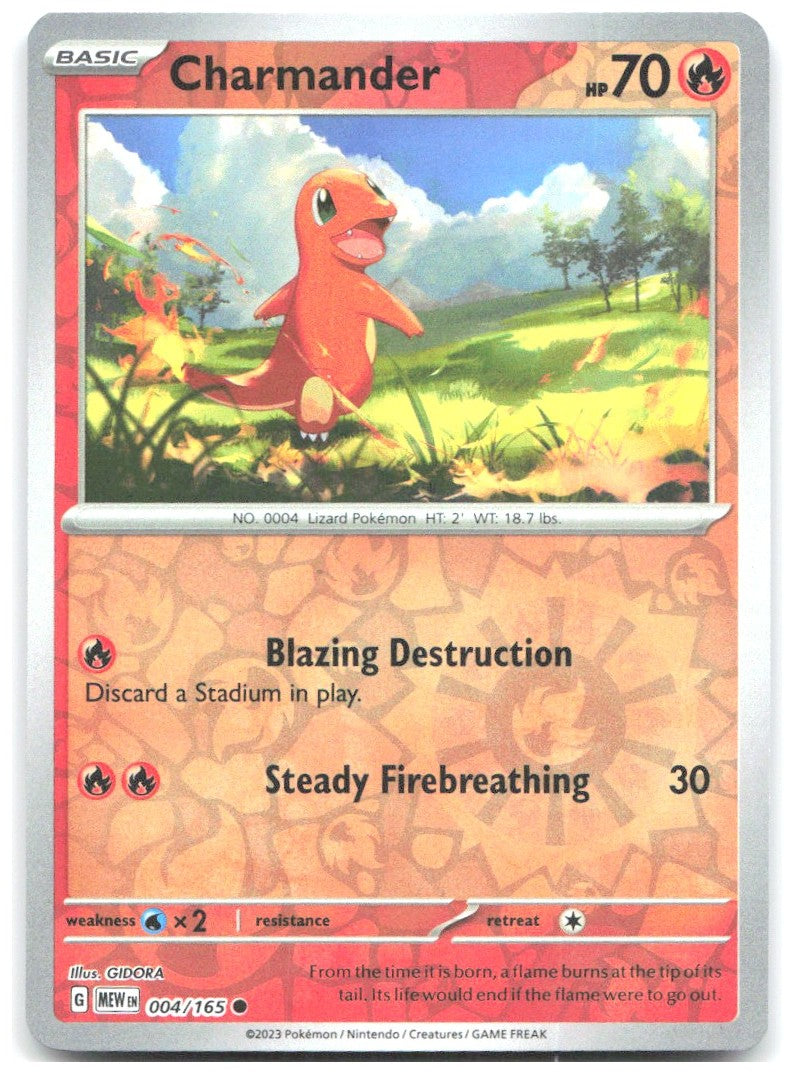 Charmander Reverse Holo Common SV Scarlet & Violet 151 004/165 NM
