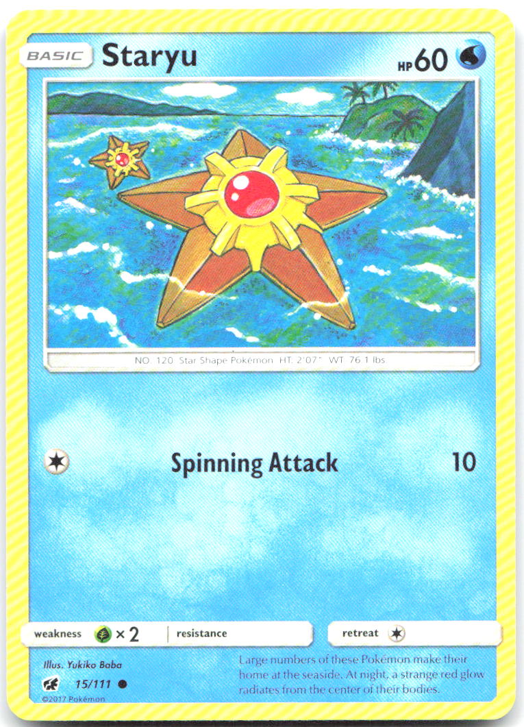 Staryu Common SM Crimson Invasion 15/111 LP Yukiko Baba