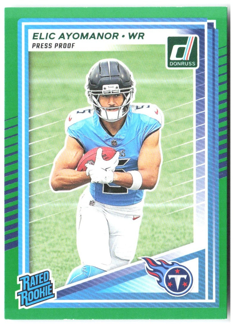 Elic Ayomanor Donruss - Press Proofs Green 339 2025 Tennessee Titans