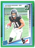 Jayden Higgins Donruss - Press Proofs Green 334 2025 Houston Texans