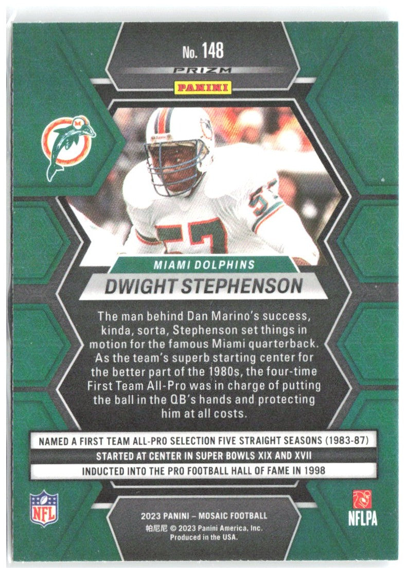 Dwight Stephenson Panini Mosaic - Silver 148 2023 Miami Dolphins