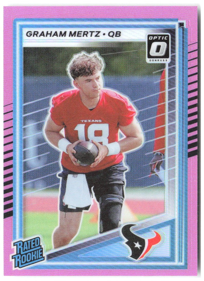 Graham Mertz Donruss - Optic Rated Rookies Preview Pink 347 2025 Houston Texans