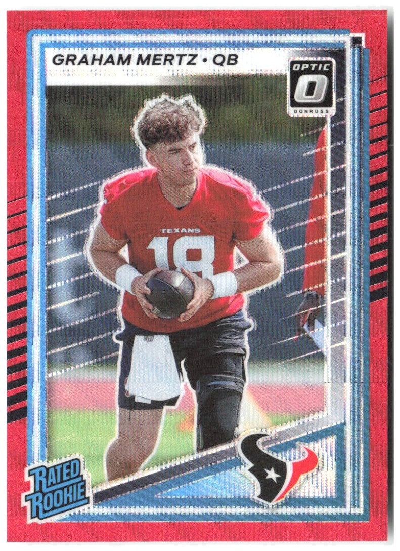 Graham Mertz Donruss - Optic Rated Rookies Red Wave 347 2025 Houston Texans
