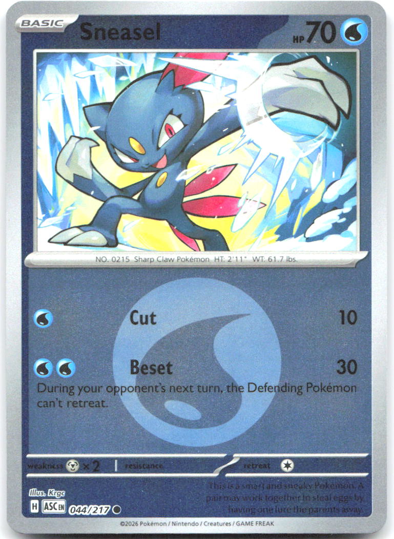 Sneasel Energy Symbol Pattern Reverse Holo ME Ascended Heroes 044/217 NM Krgc