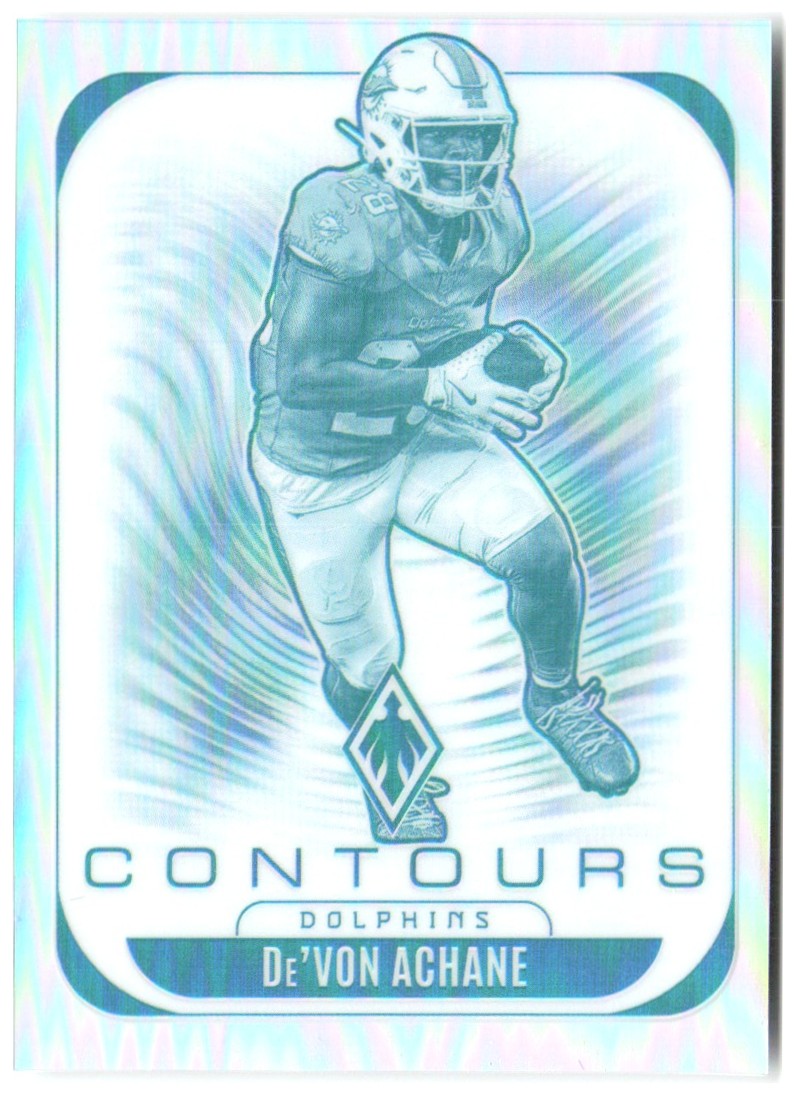 De'Von Achane Panini Phoenix - Contours 20 2025 Miami Dolphins