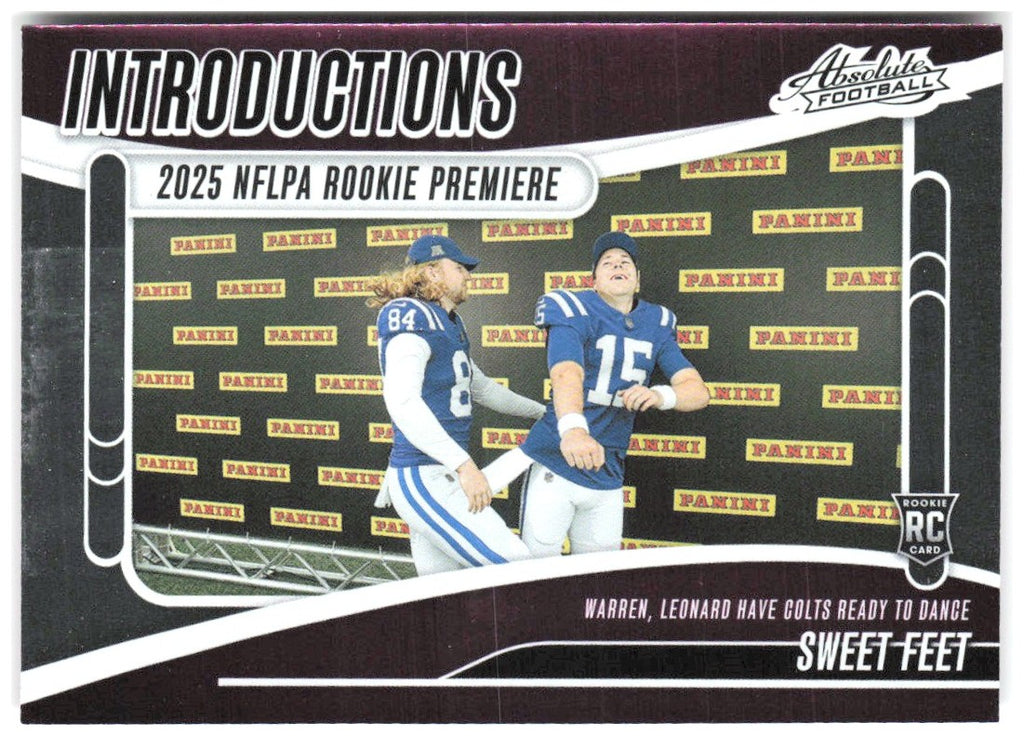 Sweet Feet Panini Absolute - Introductions I-TWN 2025 Indianapolis Colts