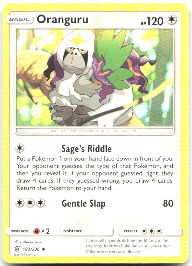 Oranguru Uncommon SM Unified Minds 182/236 NM Naoki Saito