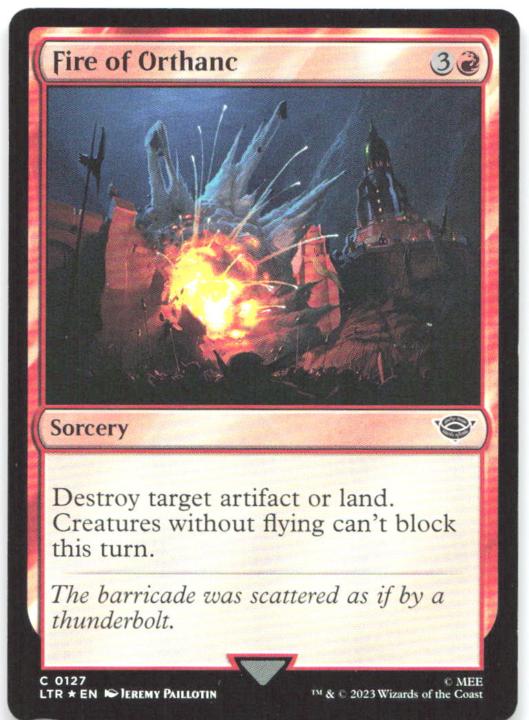 Fire of Orthanc Foil C The Lord of the Rings Tales of Middle earth 127 NM