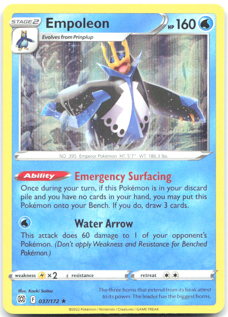 Empoleon Holo Rare SWSH09: Brilliant Stars 037/172 NM nagimiso