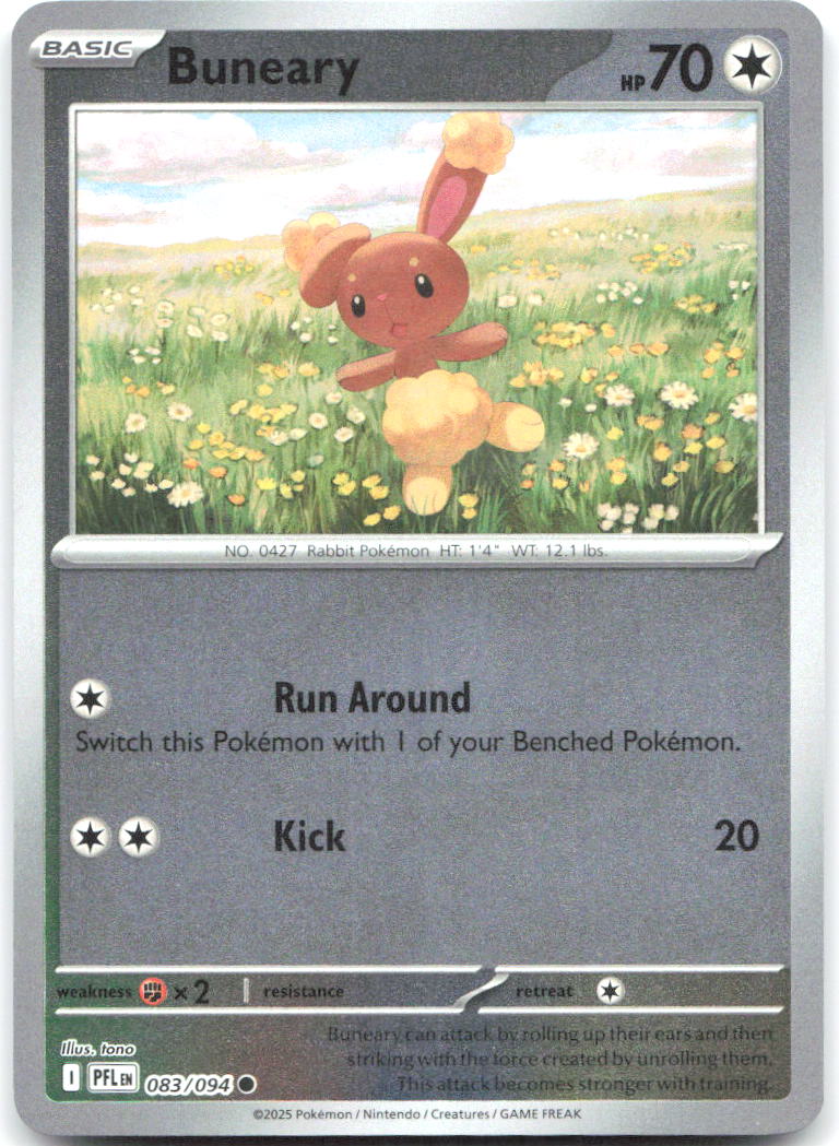 Buneary Reverse Holo Common ME02 Phantasmal Flames 083/094 NM tono