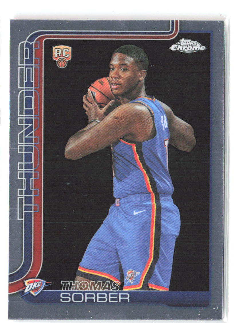 Thomas Sorber Topps Chrome 265 2025-26 Oklahoma City Thunder RC