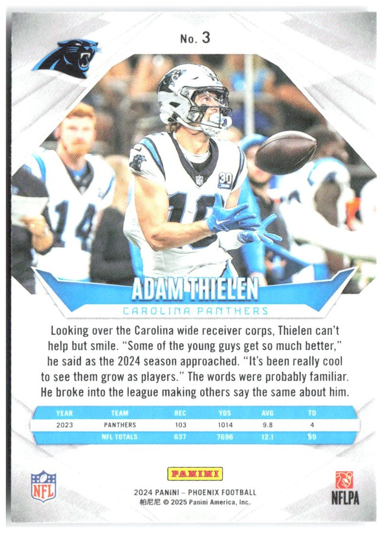 Adam Thielen Panini Phoenix - International 3 2024 Carolina Panthers