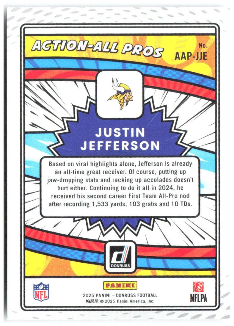 Justin Jefferson Donruss - Action-All Pros AAP-JJE 2025 Minnesota Vikings