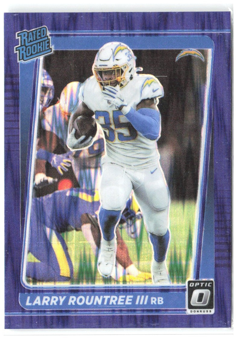 Larry Rountree III Donruss Optic - Purple Shock 256 2021 Los Angeles Chargers