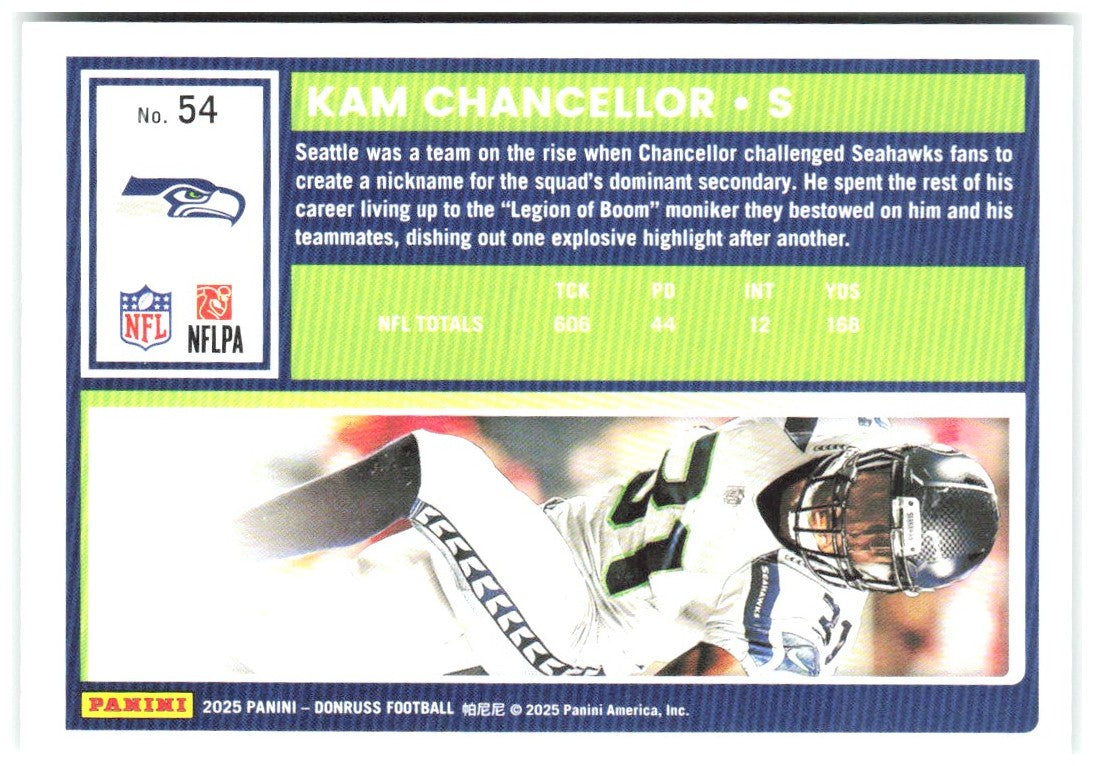 Kam Chancellor Donruss - Press Proofs Green 54 2025 Seattle Seahawks