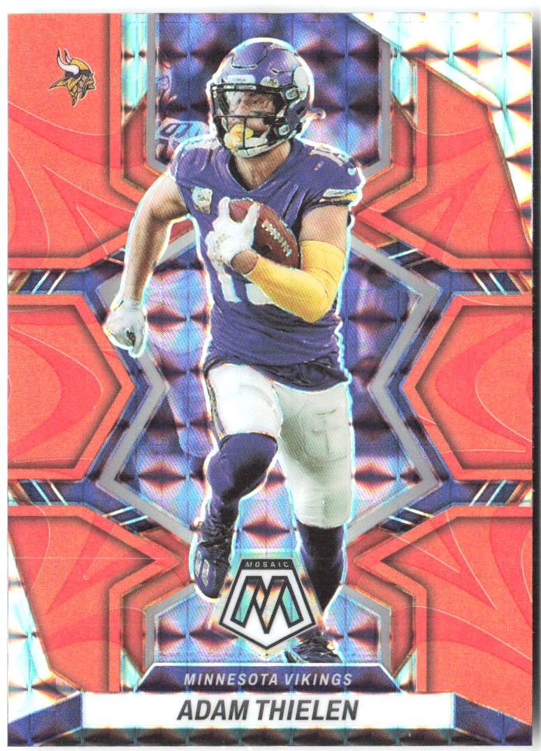 Adam Thielen Panini Mosaic - Mosaic Reactive Orange 130 2022 Minnesota Vikings