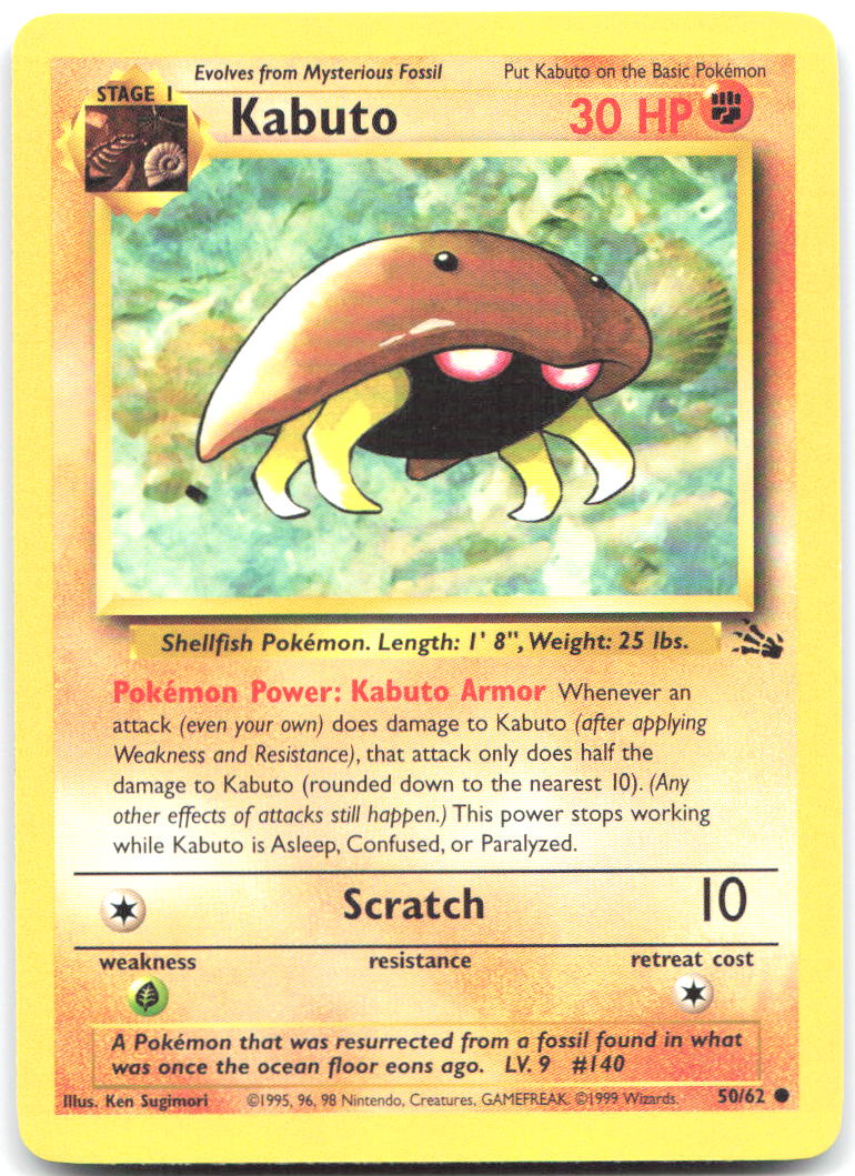 Kabuto Unlimited Common Fossil 50/62 LP Ken Sugimori