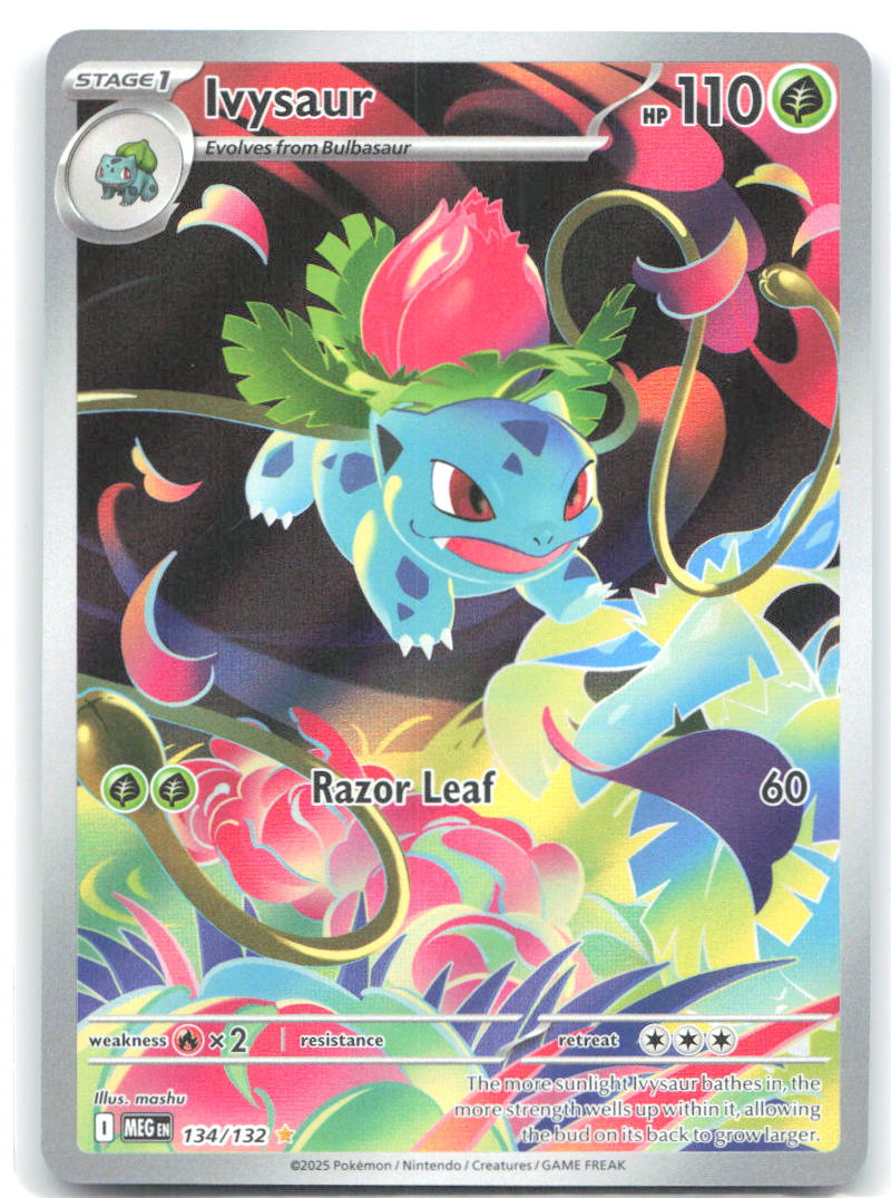 Ivysaur Holo Illustration Rare ME01: Mega Evolution 134/132 NM mashu