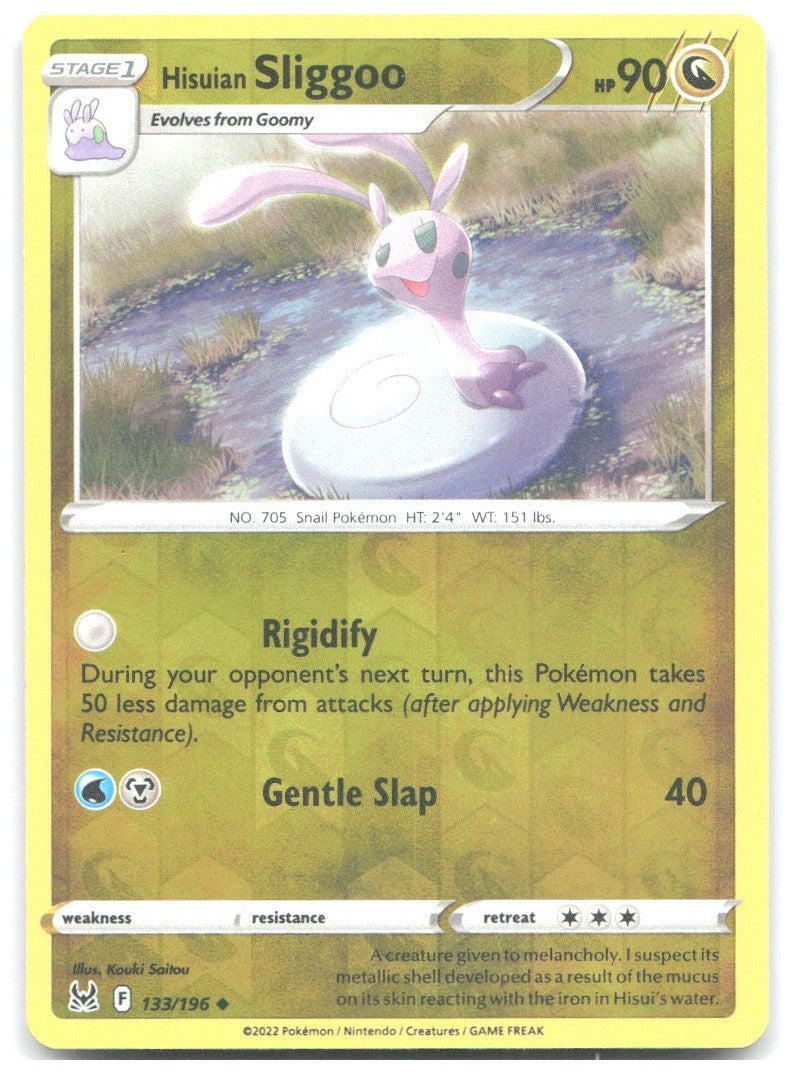 Hisuian Sliggoo Reverse Holo Uncommon SWSH11 Lost Origin 133/196 NM Kouki Saitou
