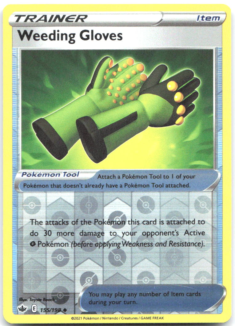 Weeding Gloves Reverse Holo SWSH06 Chilling Reign 155/198 NM Toyste Beach