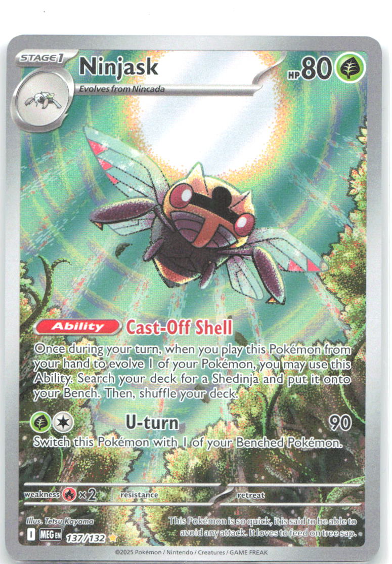 Ninjask Holo Illustration Rare ME01: Mega Evolution 137/132 NM Tetsu Kayama