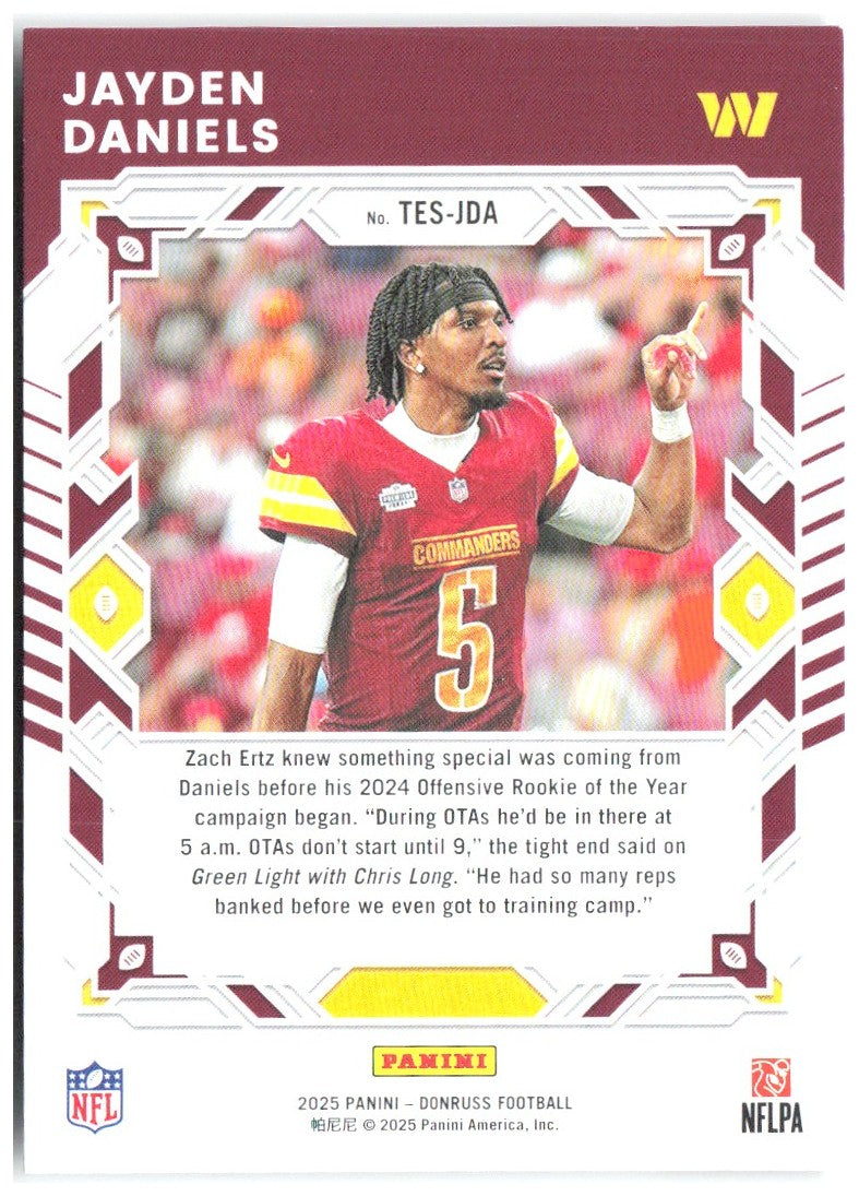 Jayden Daniels Donruss - The Elite Series TES-JDA 2025 Washington Commanders