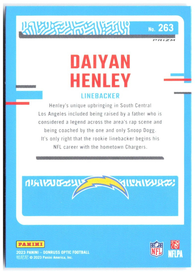 Daiyan Henley Donruss Optic - Purple Shock 263 2023 Los Angeles Chargers