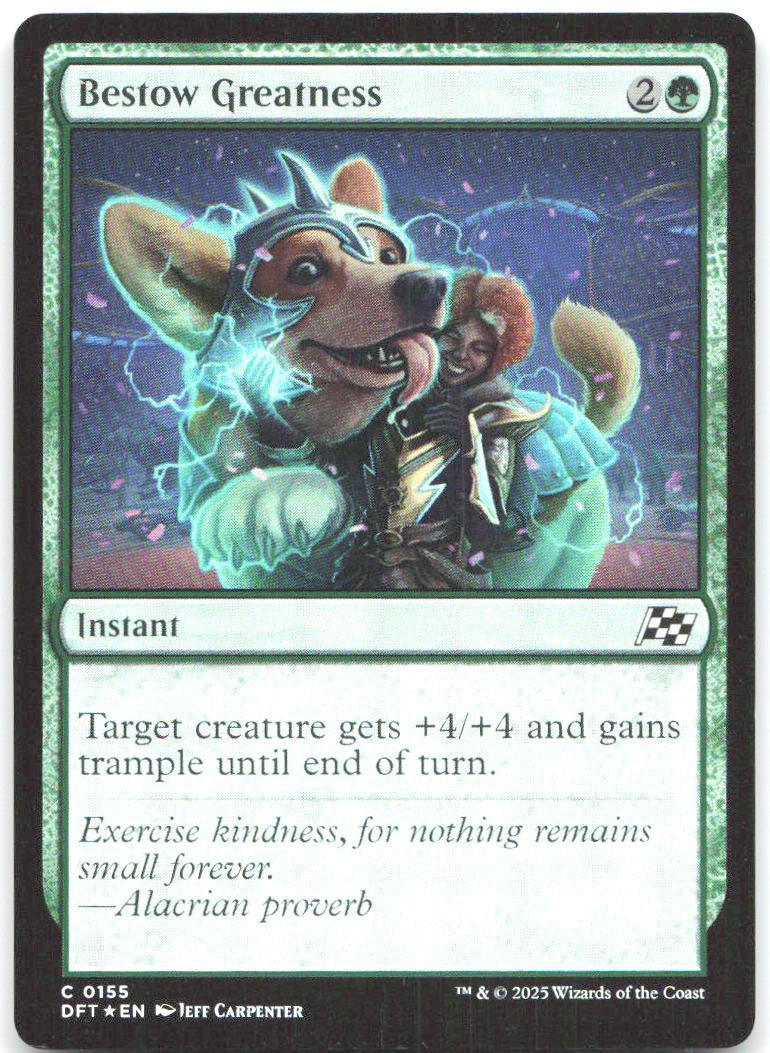 Bestow Greatness Foil C Aetherdrift 155 NM Jeff Carpenter