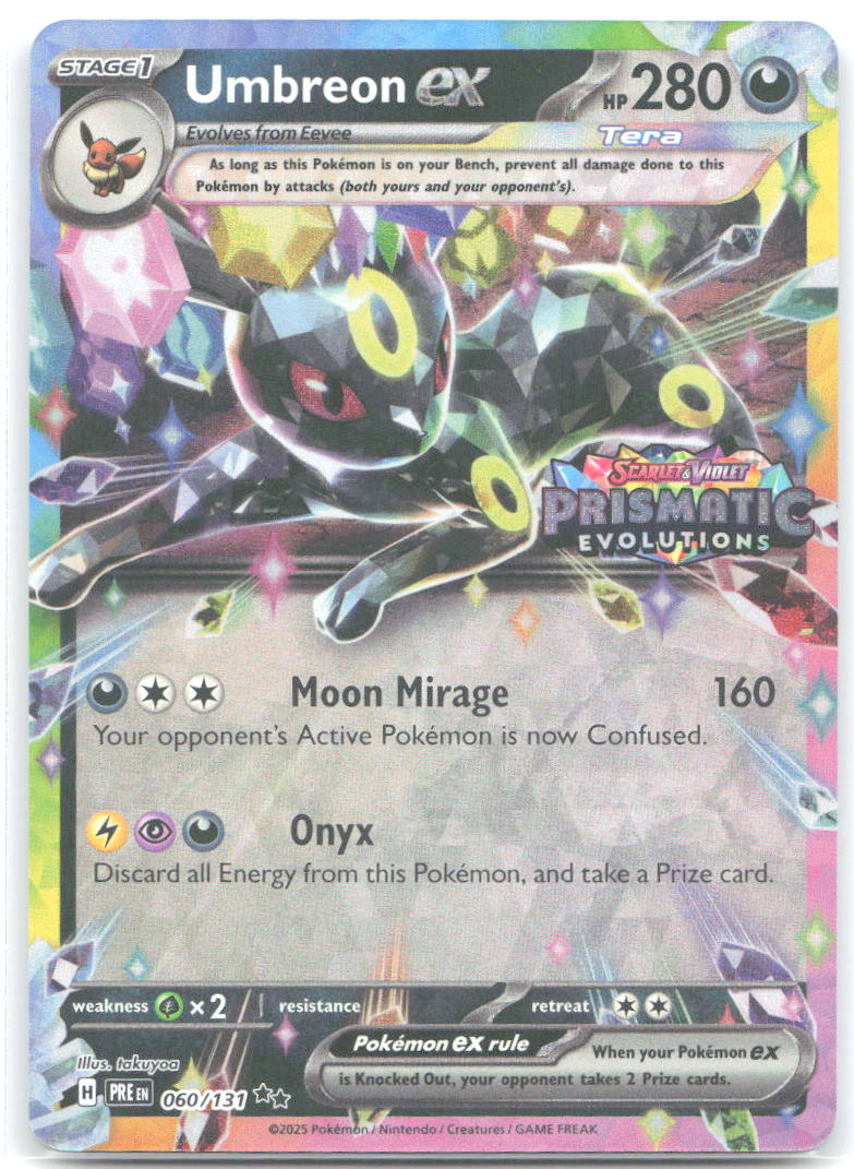Umbreon ex Prismatic Evolutions Stamp Holo Promo 060/131 NM 5ban Graphics