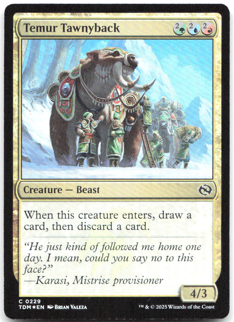 Temur Tawnyback Foil C Tarkir Dragonstorm 229 NM Brian Valeza