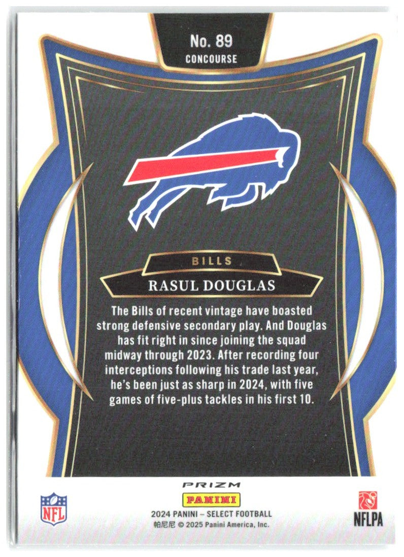 Rasul Douglas Panini Select - Black & Green Prizm Shock 89 2024 Buffalo Bills