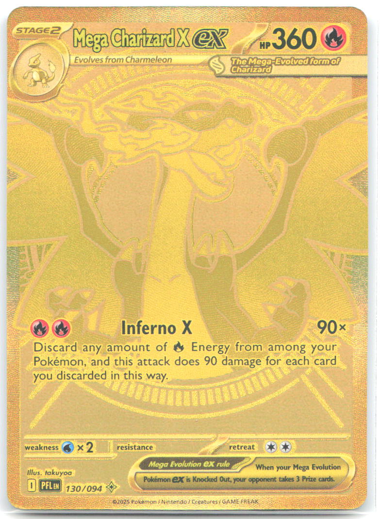 Mega Charizard X ex Mega Hyper Rare ME02: Phantasmal Flames 130/094 NM takuyoa