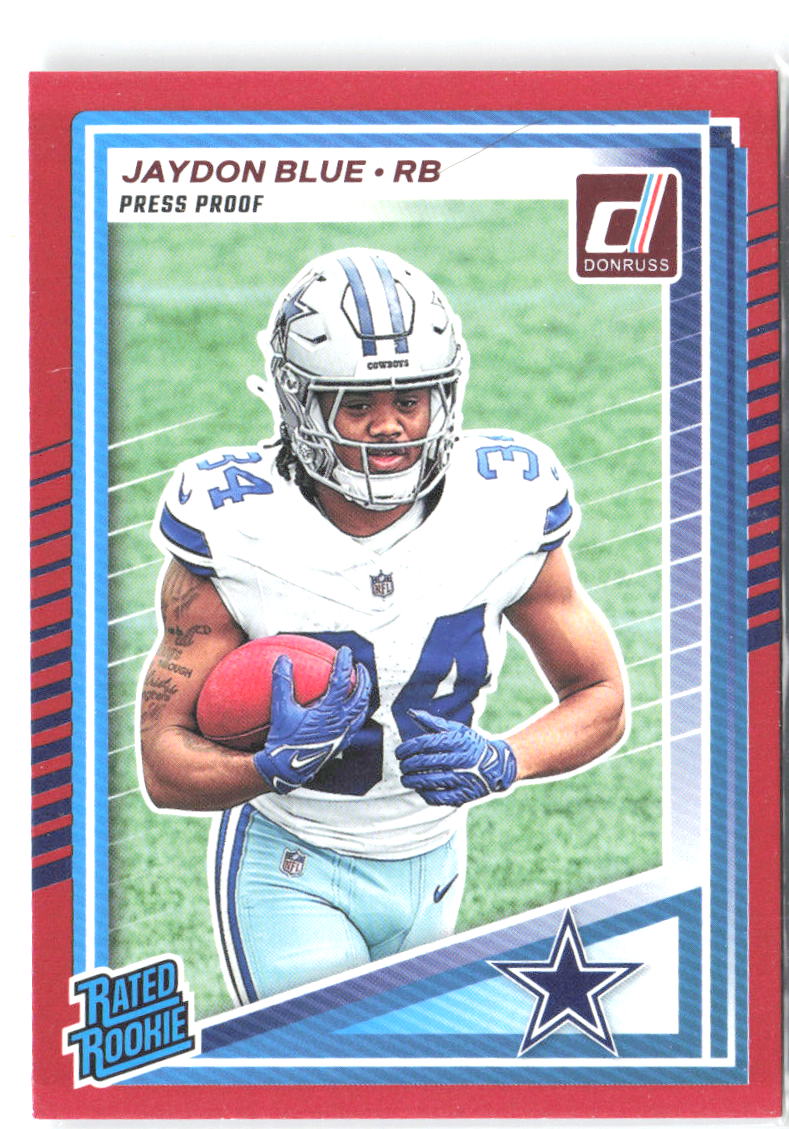 Jaydon Blue Donruss - Press Proofs Red 308 2025 Dallas Cowboys