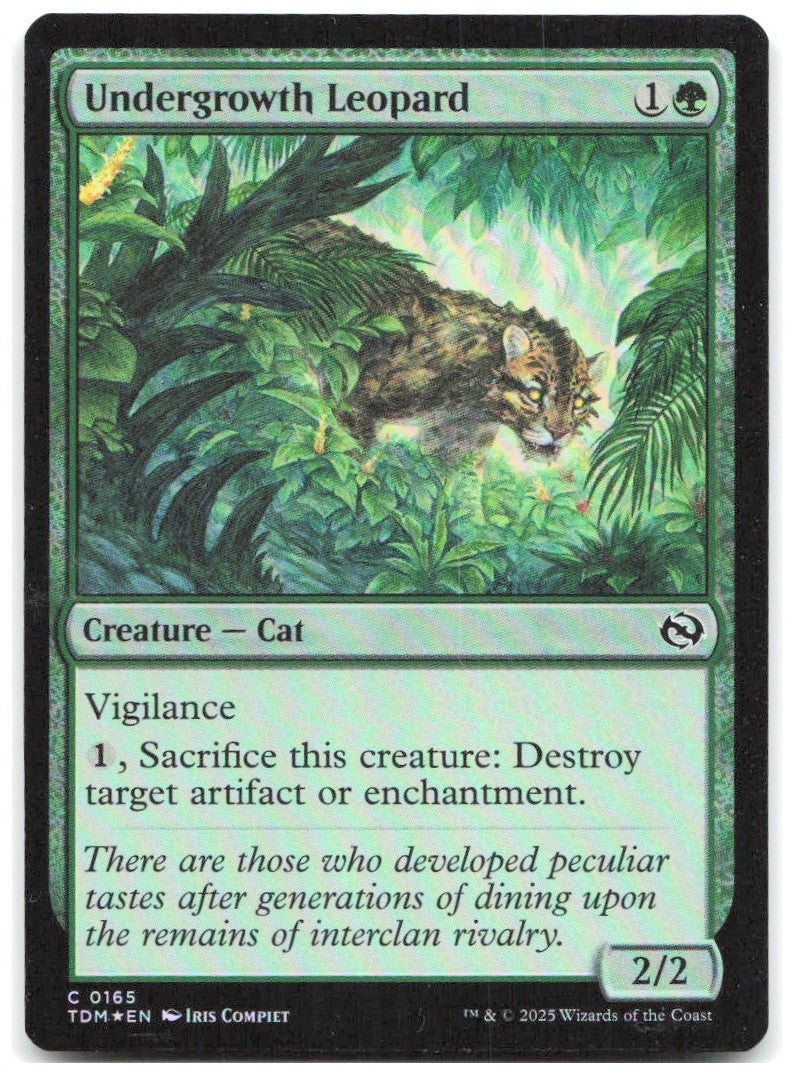 Undergrowth Leopard Foil C Tarkir Dragonstorm 165 NM Iris Compiet