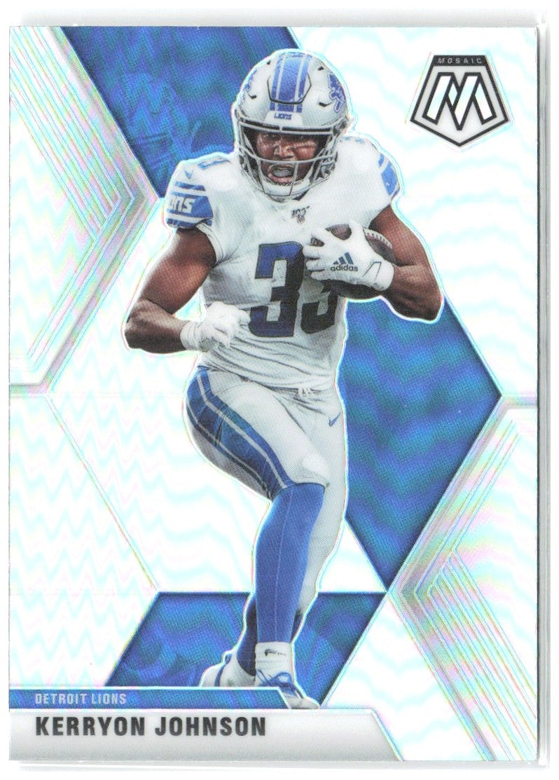 Kerryon Johnson Panini Mosaic - Prizm Silver 73 2020 Detroit Lions