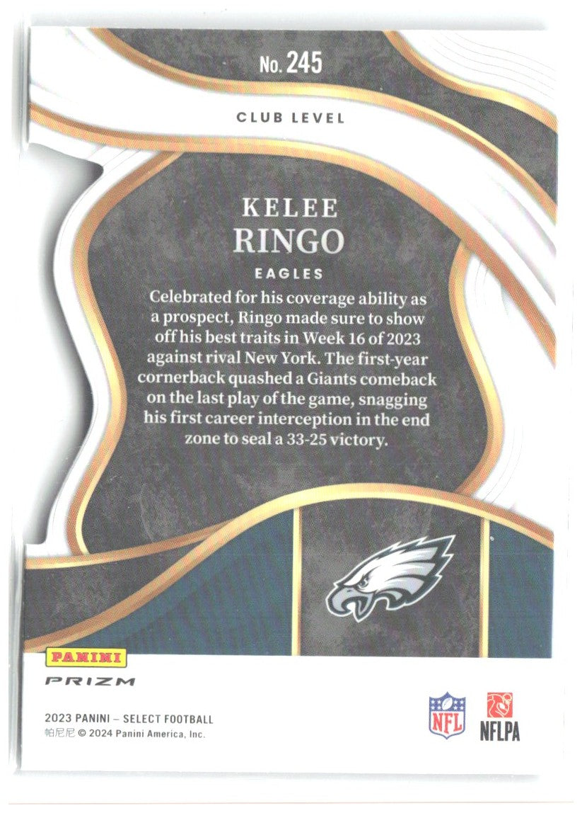 Kelee Ringo Select - Black and Red Prizms Die Cuts 245 2023 Philadelphia Eagles