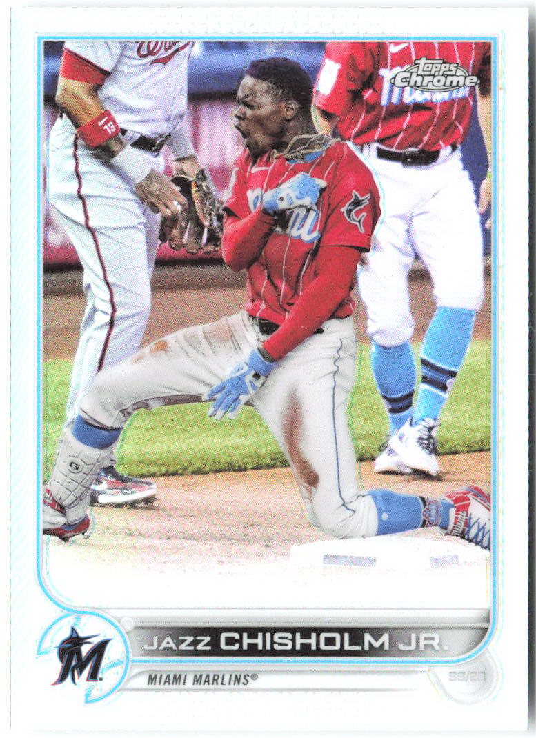 Jazz Chisholm Jr. Topps Chrome - Refractor 91 2022 Miami Marlins