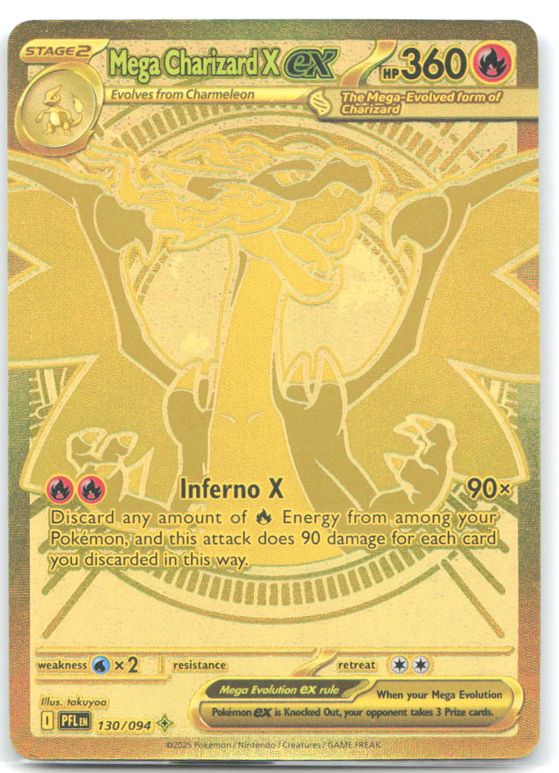 Mega Charizard X ex Mega Hyper Rare ME02: Phantasmal Flames 130/094 NM takuyoa