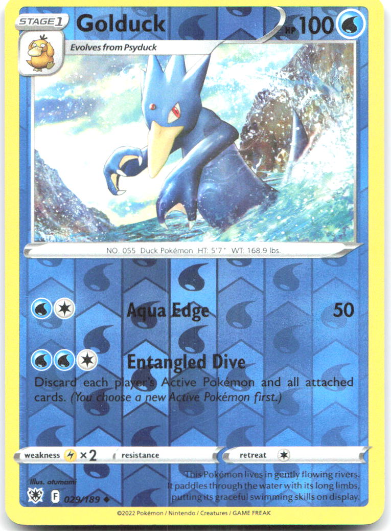 Golduck Reverse Holo Uncommon SWSH10 Astral Radiance 029/189 NM otumami
