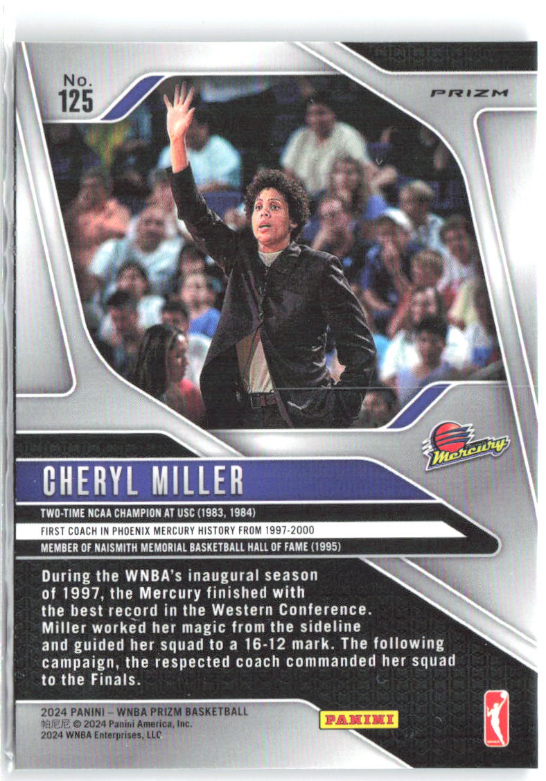 Cheryl Miller Panini Prizm WNBA - Blue Velocity Prizms 125 2024 Phoenix Mercury