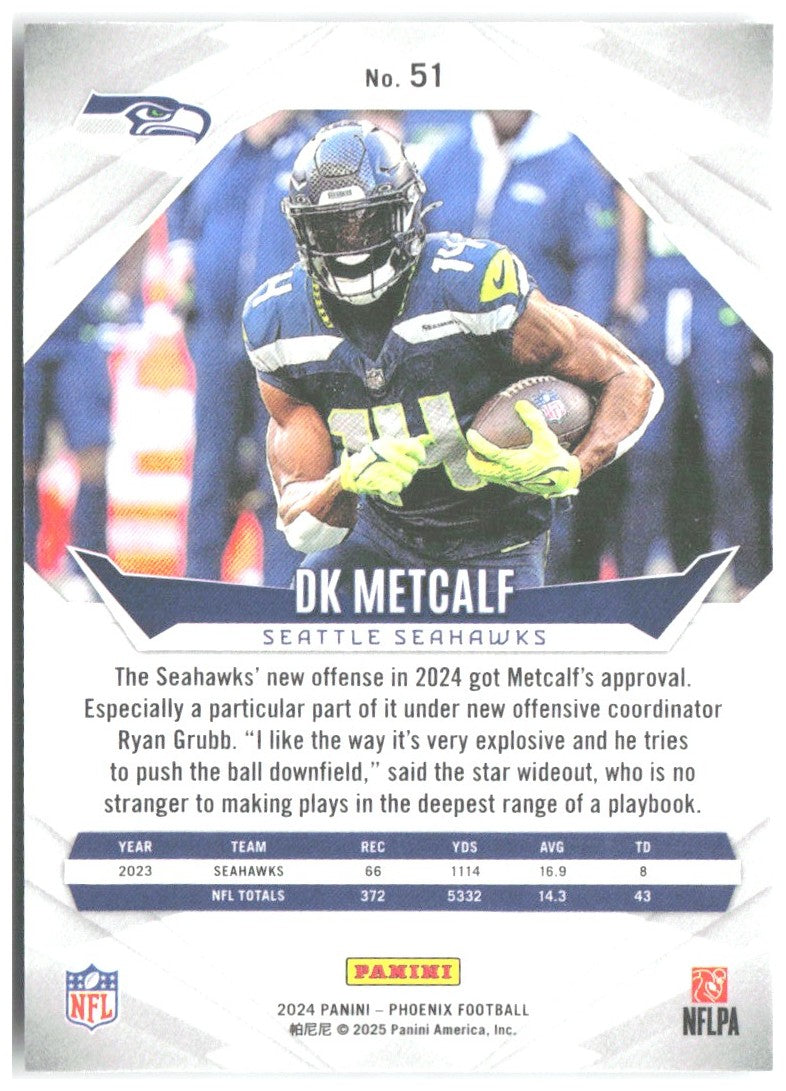 DK Metcalf Panini Phoenix - International 51 2024 Seattle Seahawks