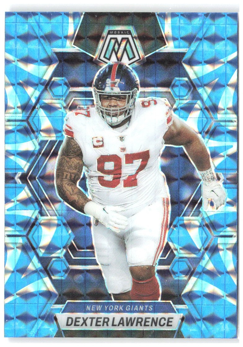 Dexter Lawrence Panini Mosaic - Reactive Blue Mosaic 178 2023 New York Giants