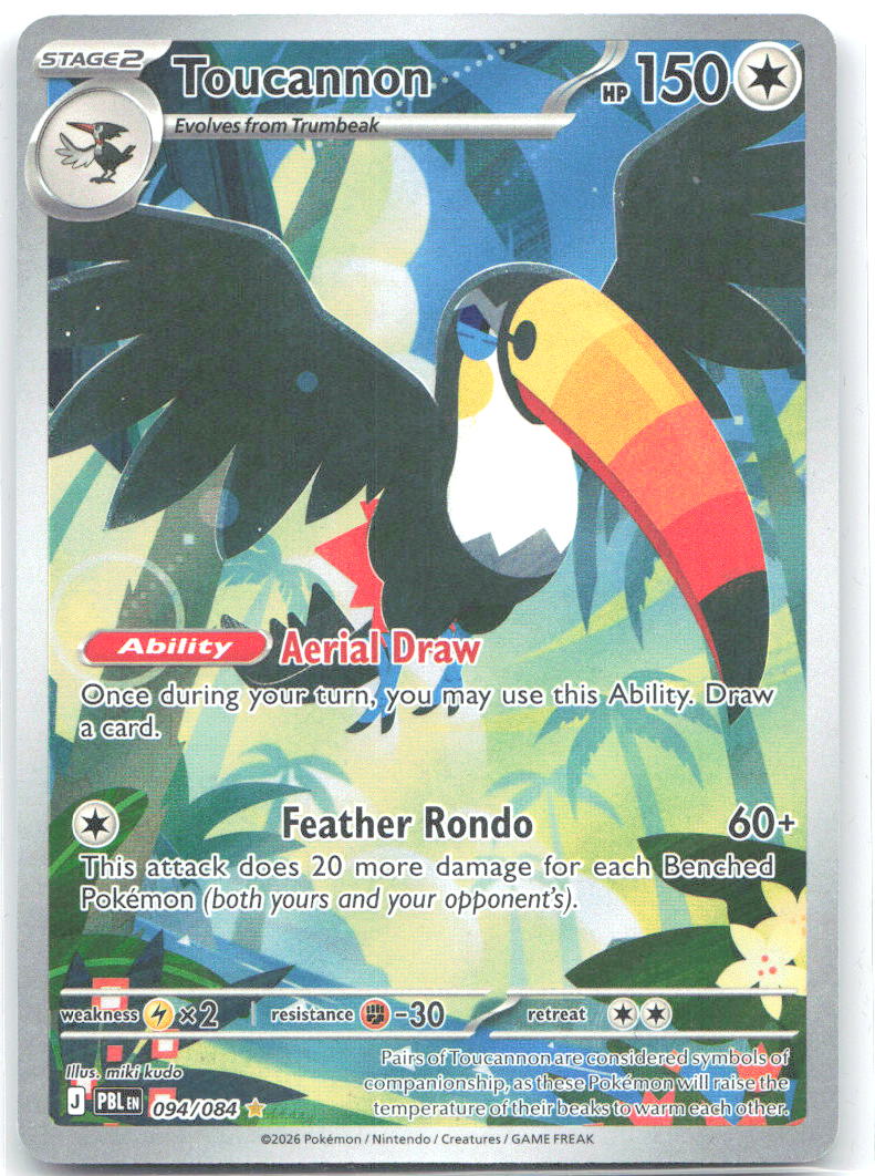 Toucannon Holo Illustration Rare ME05: Pitch Black 094/084 NM miki kudo