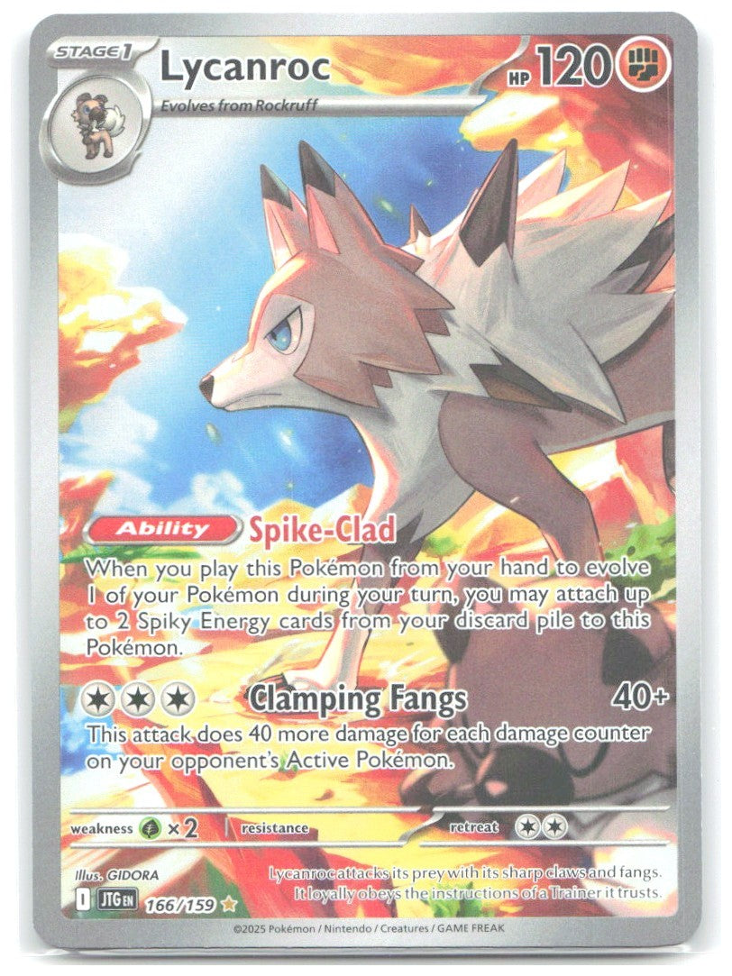 Lycanroc Holo Illustration Rare SV09 Journey Together 166/159 NM GIDORA