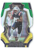Pierre Strong Jr. Select - Green and Yellow Prizm Die Cut 168 2022 Patriots